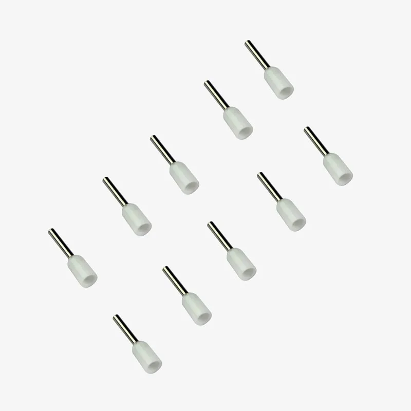 0.5 sqmm Insulated Terminal Ferrule End Lug (Pack of 10) Crimp Wire Lugs/End Sealing Lugs/Crimp Connectors/Tubular Lugs