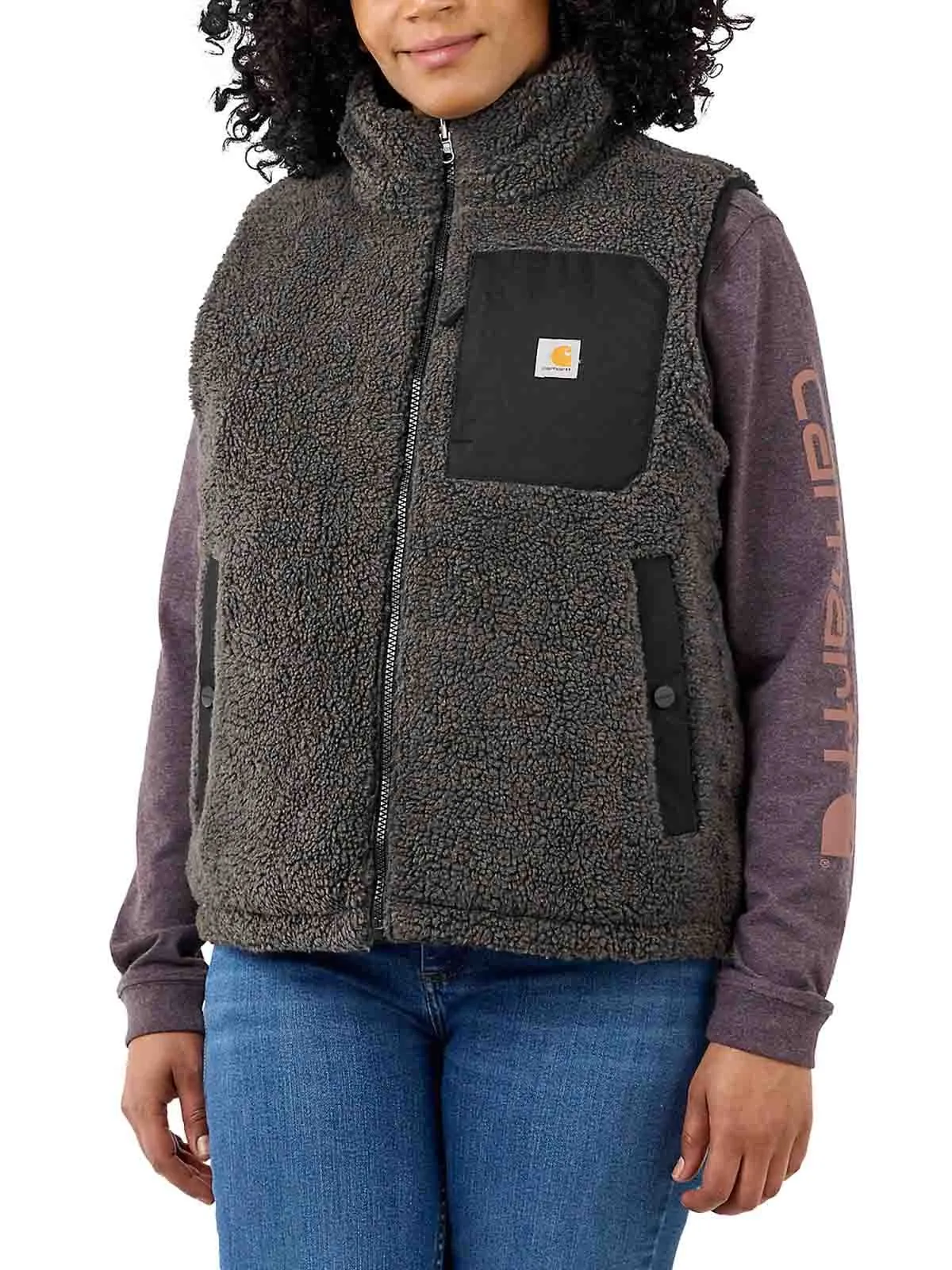 105607&#x20;Women&#x27;s&#x20;Work&#x20;Vest&#x20;Reversible&#x20;Montana&#x20;Sherpa&#x20;-&#x20;Carhartt