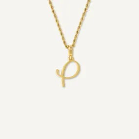 10k Gold Presidents P Logo Necklace