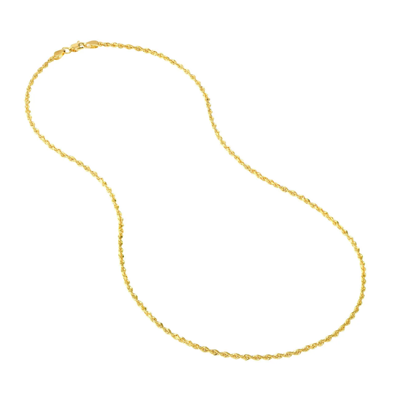 10K Yellow Gold 24" Diamond Cut Rope Chain