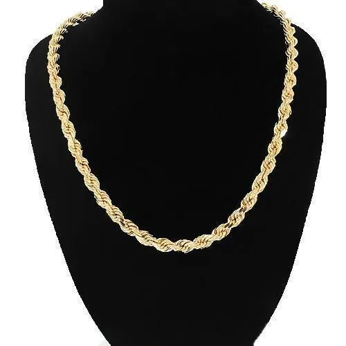 10k Yellow Gold Rope Chain 4 mm