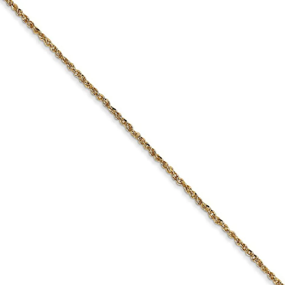 1.1mm, 14k Yellow Gold, Ropa Chain Necklace