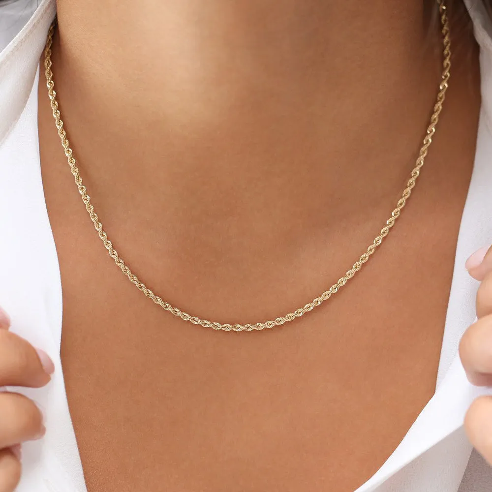 14k Gold 2.25MM Rope Chain