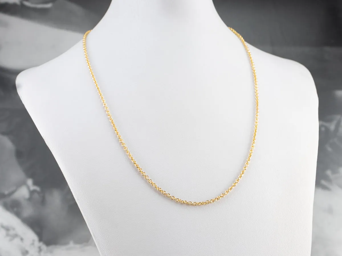 14K Gold Cable Chain Necklace