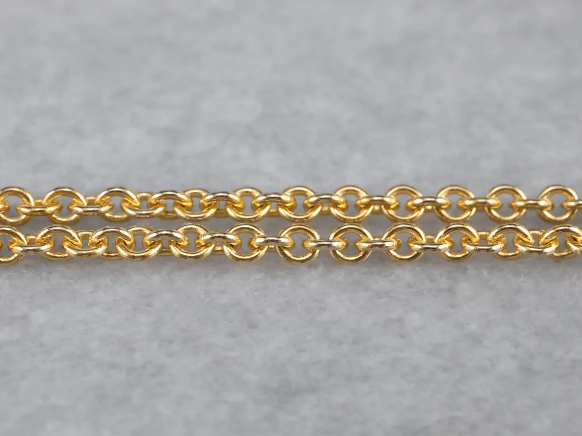 14K Gold Cable Chain Necklace