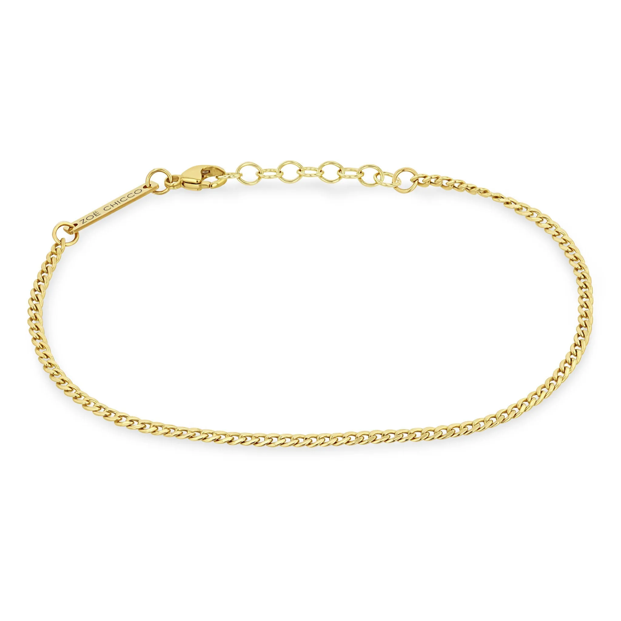 14k Gold Extra Small Curb Chain Bracelet