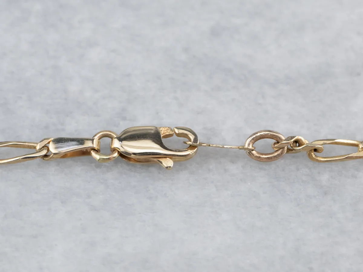 14K Gold Figaro Chain Necklace