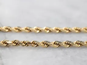 14K Gold Rope Chain Necklace