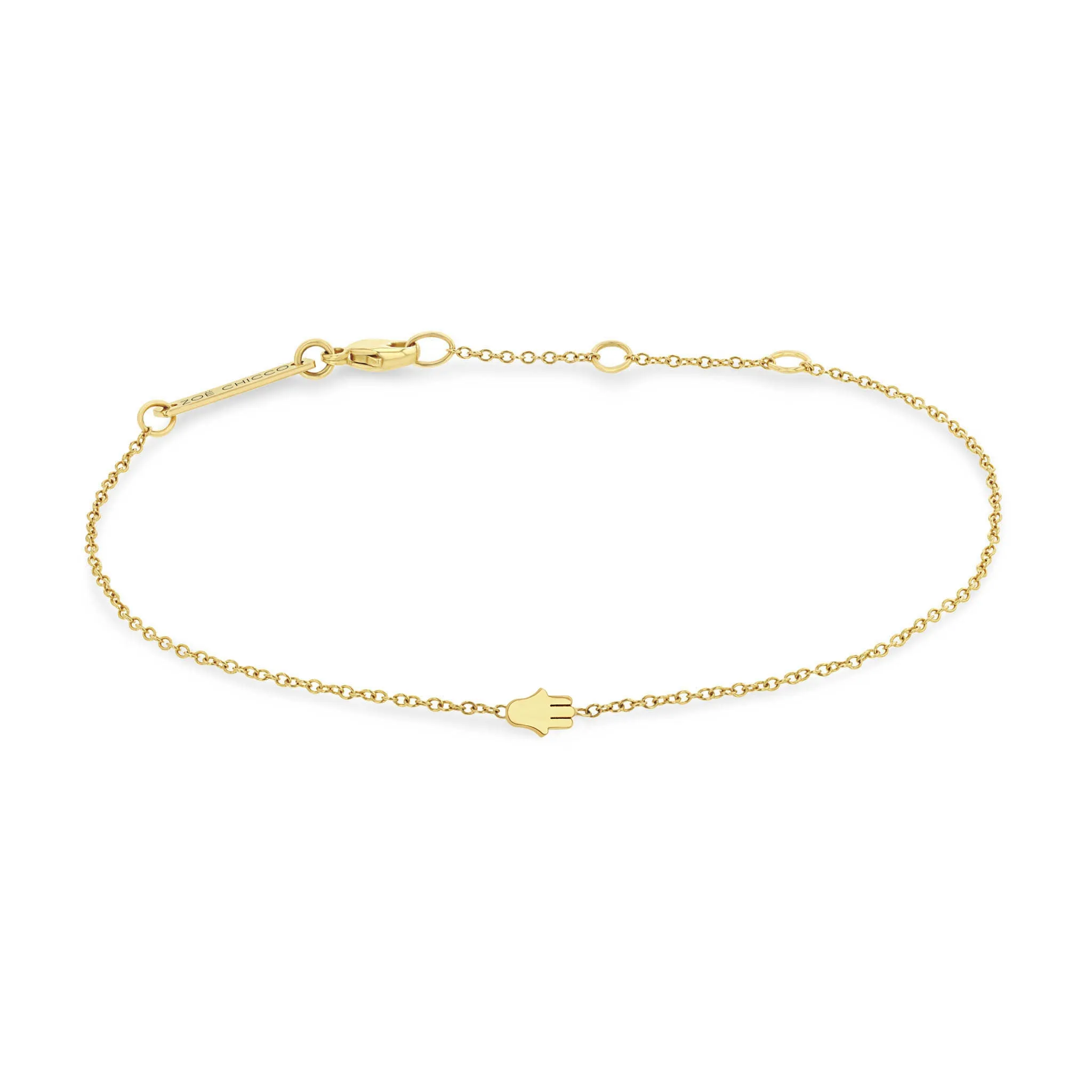 14k Itty Bitty Diamond Hamsa Bracelet