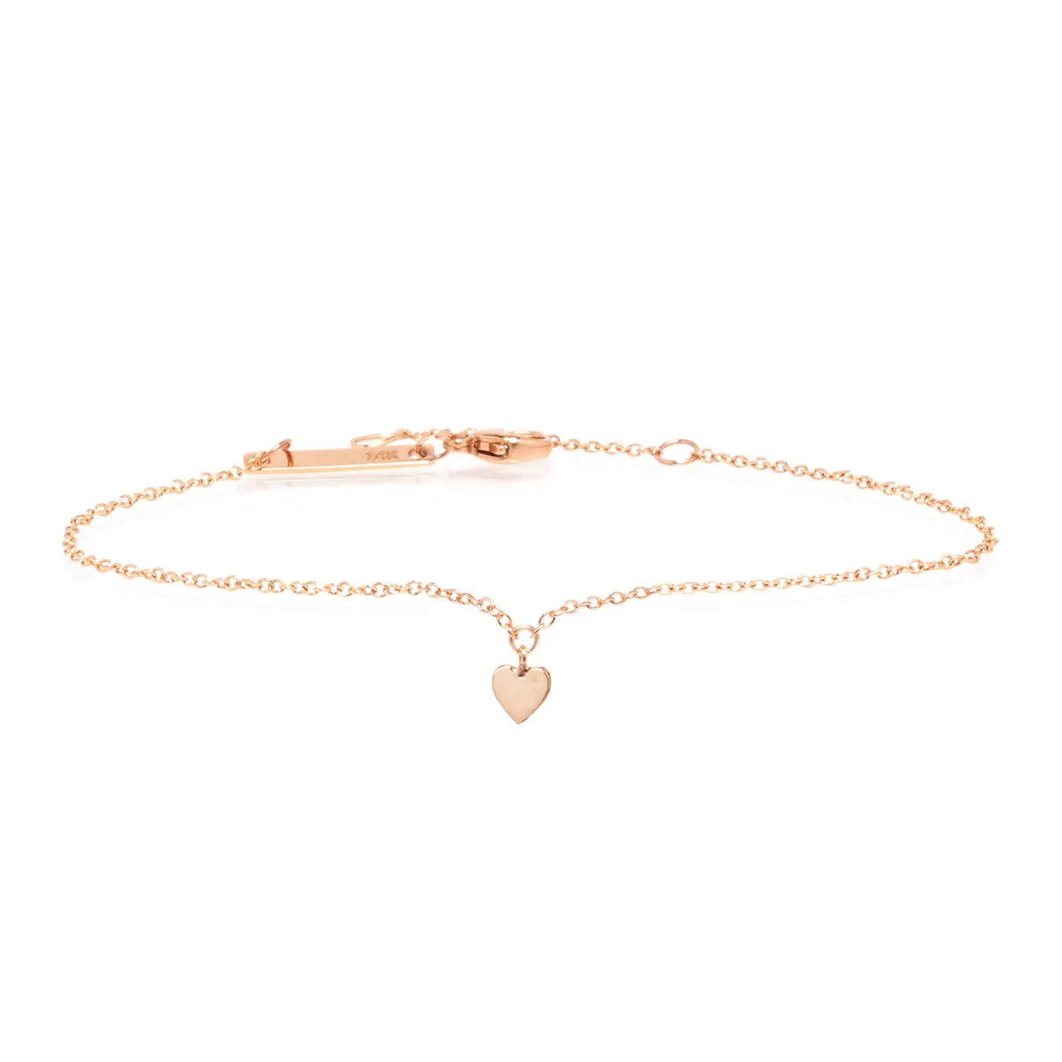 14k Itty Bitty Heart Charm Bracelet