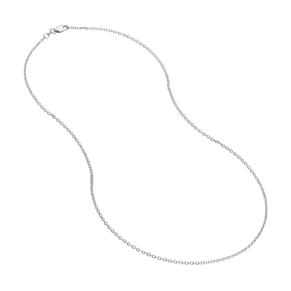 14k White Gold 1.5mm Cable Chain