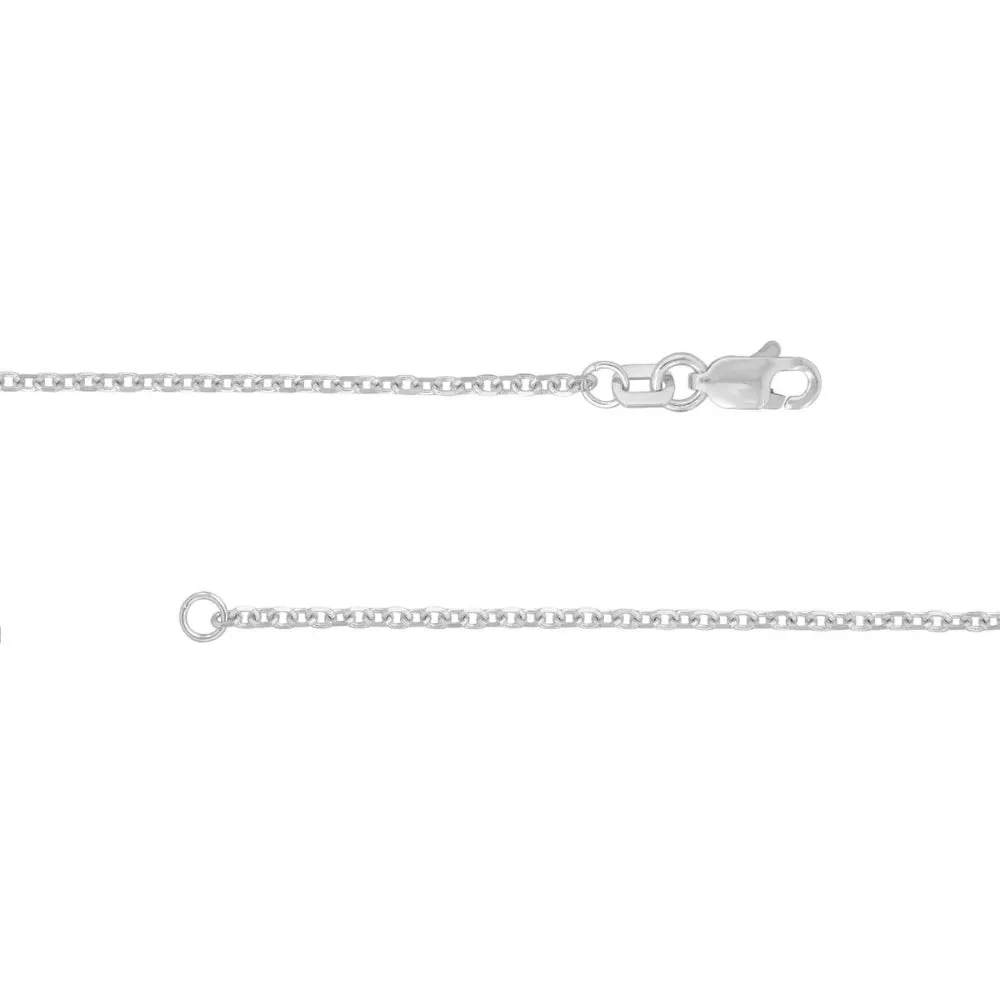 14k White Gold 1.5mm Cable Chain