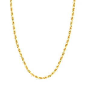 14K Yellow Gold 4.4mm Rope Chain with Lobster Lock