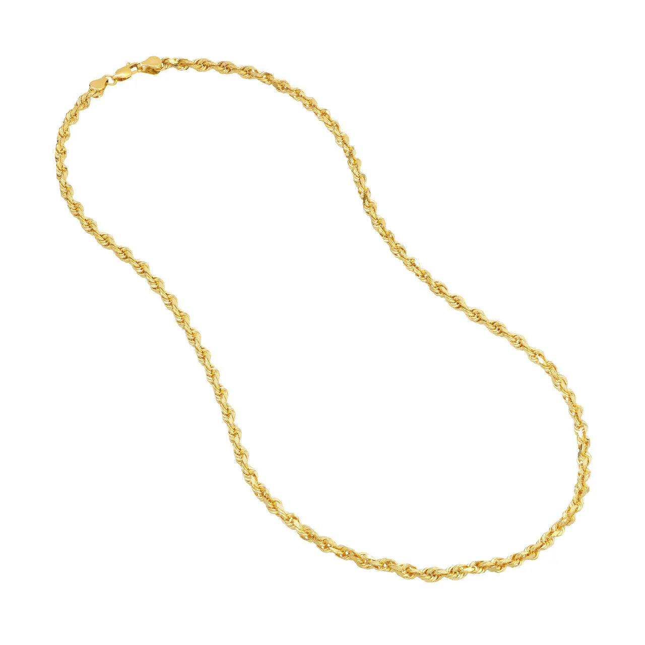 14K Yellow Gold 4.4mm Rope Chain with Lobster Lock