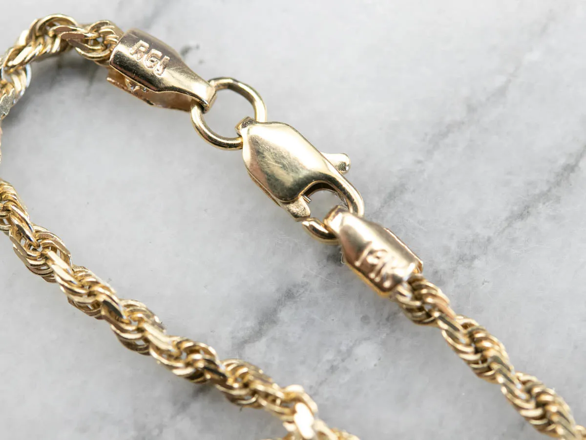 14K Yellow Gold Twist Chain