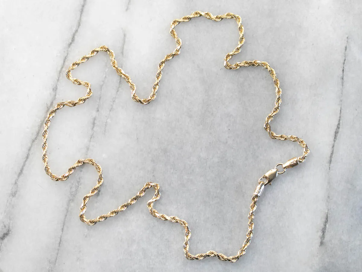 14K Yellow Gold Twist Chain