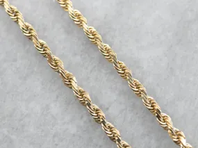 14K Yellow Gold Twist Chain