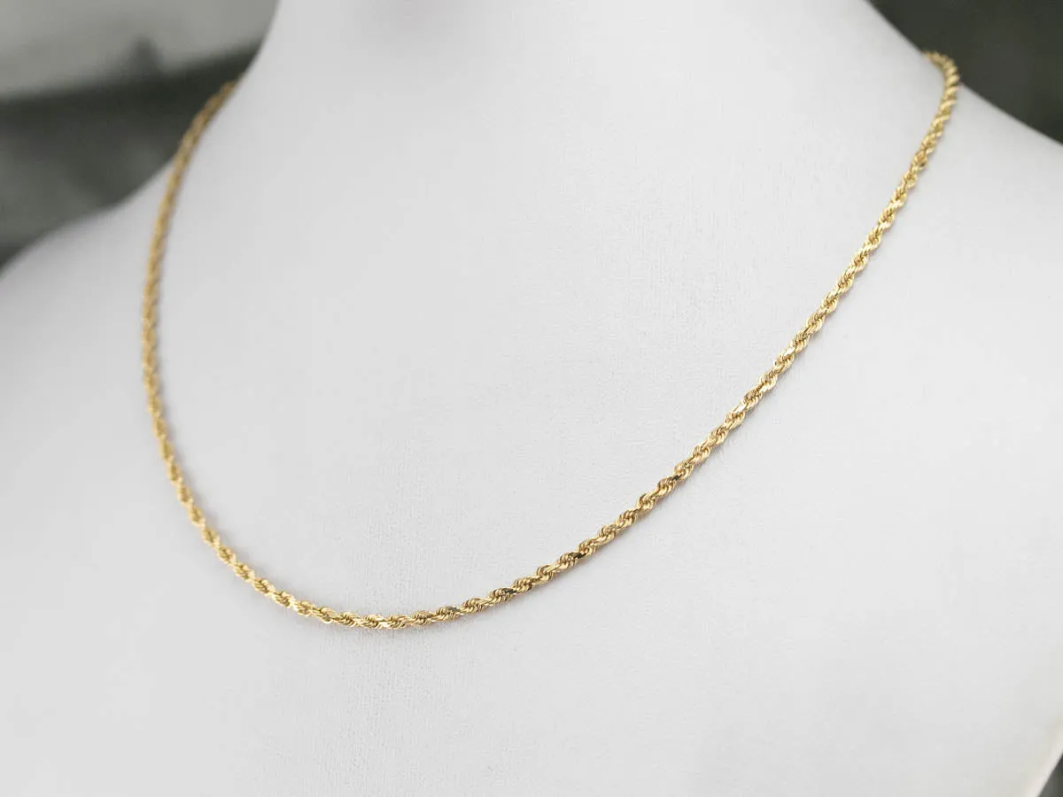 14K Yellow Gold Twist Chain