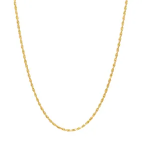 16" Diamond Cut Rope Chain - 2mm