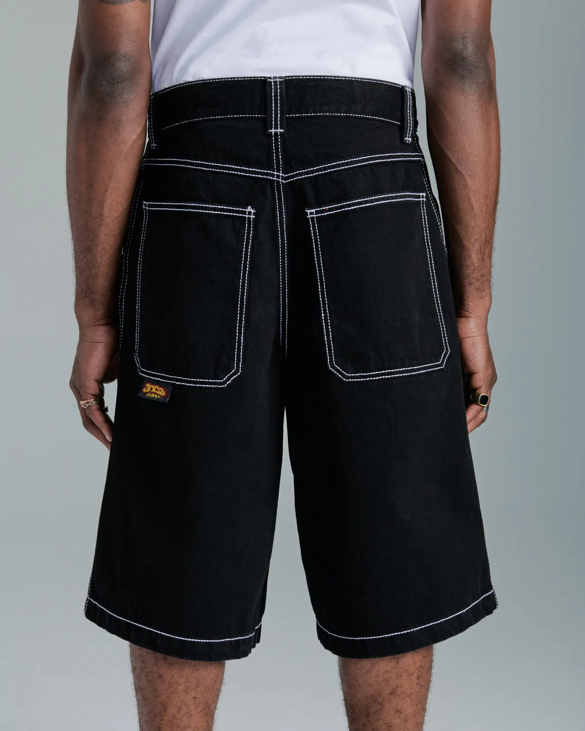 179 Pipes Shorts. 14" Inseam. Jet Black.