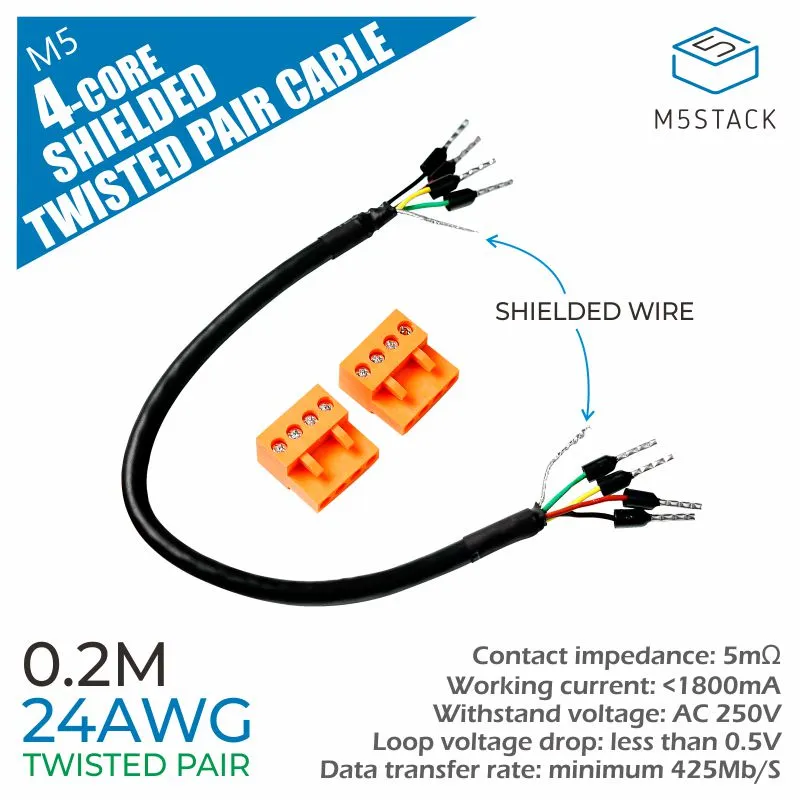 24AWG 4-Core Shielded Twisted Pair Cable