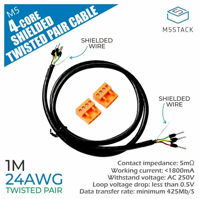 24AWG 4-Core Shielded Twisted Pair Cable