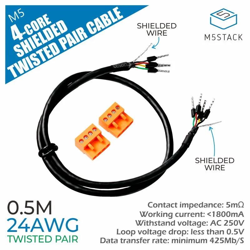 24AWG 4-Core Shielded Twisted Pair Cable