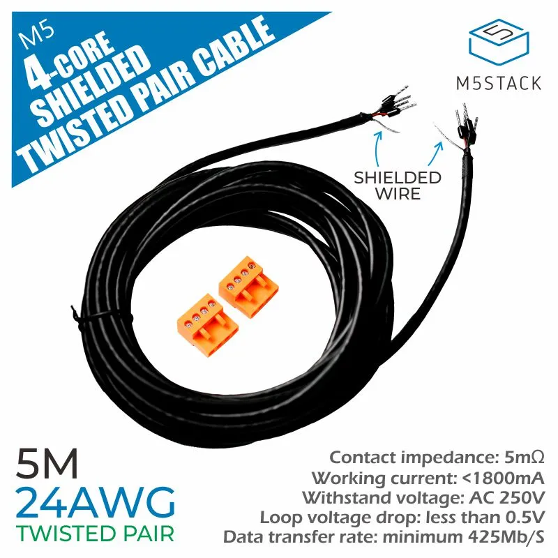 24AWG 4-Core Shielded Twisted Pair Cable