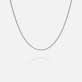 2.5MM Rope Chain - White Gold