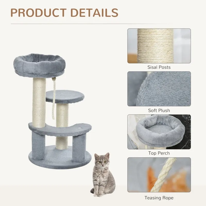 26" Cat Tree Scratching Post - Grey