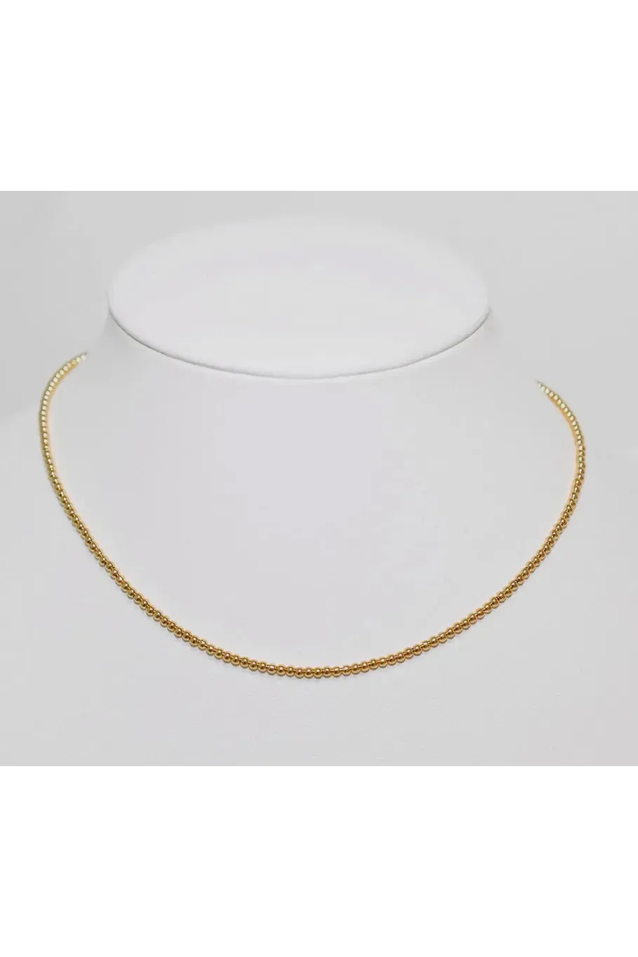 2mm Gold Filled Classic Ball Bead Choker Necklace