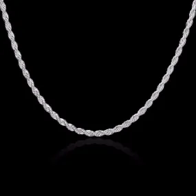 3.8mm 22 inches silver plated Italian Necklace Chain