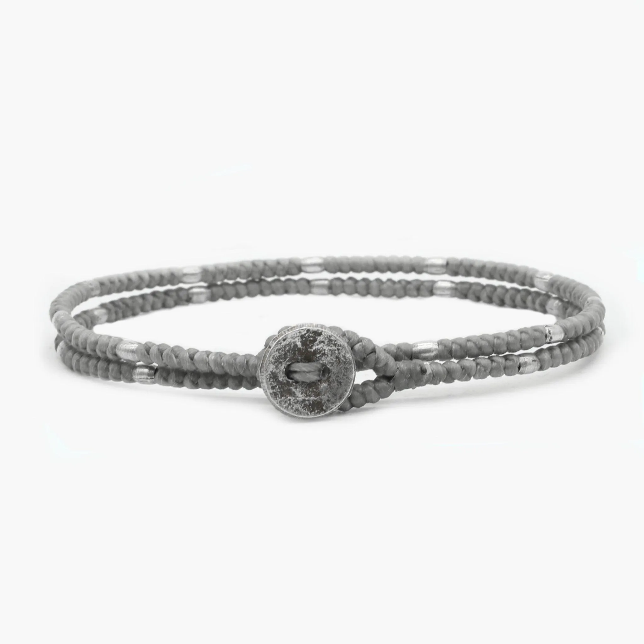 3mm "Jalisco" Braided Bracelet (Grey)