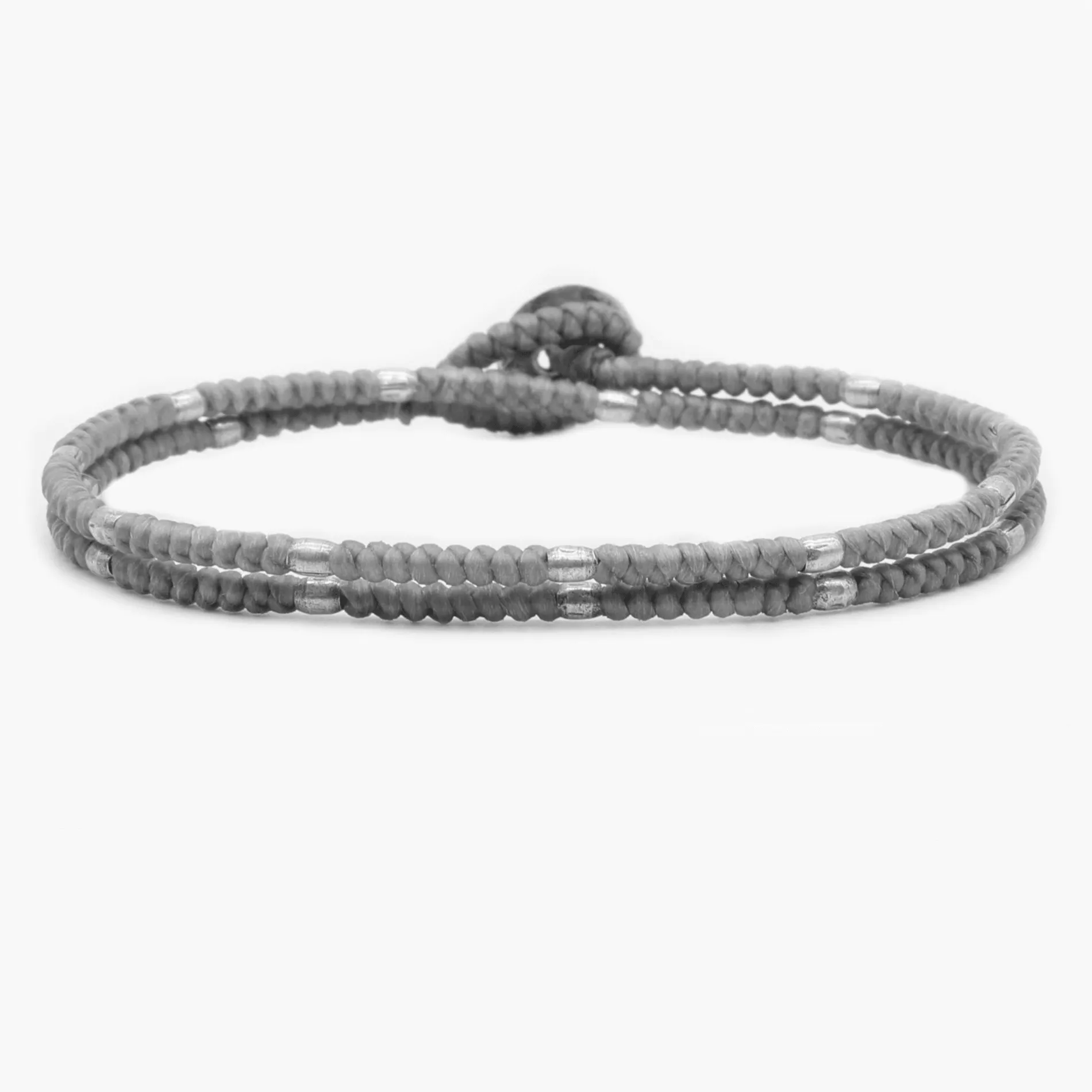 3mm "Jalisco" Braided Bracelet (Grey)