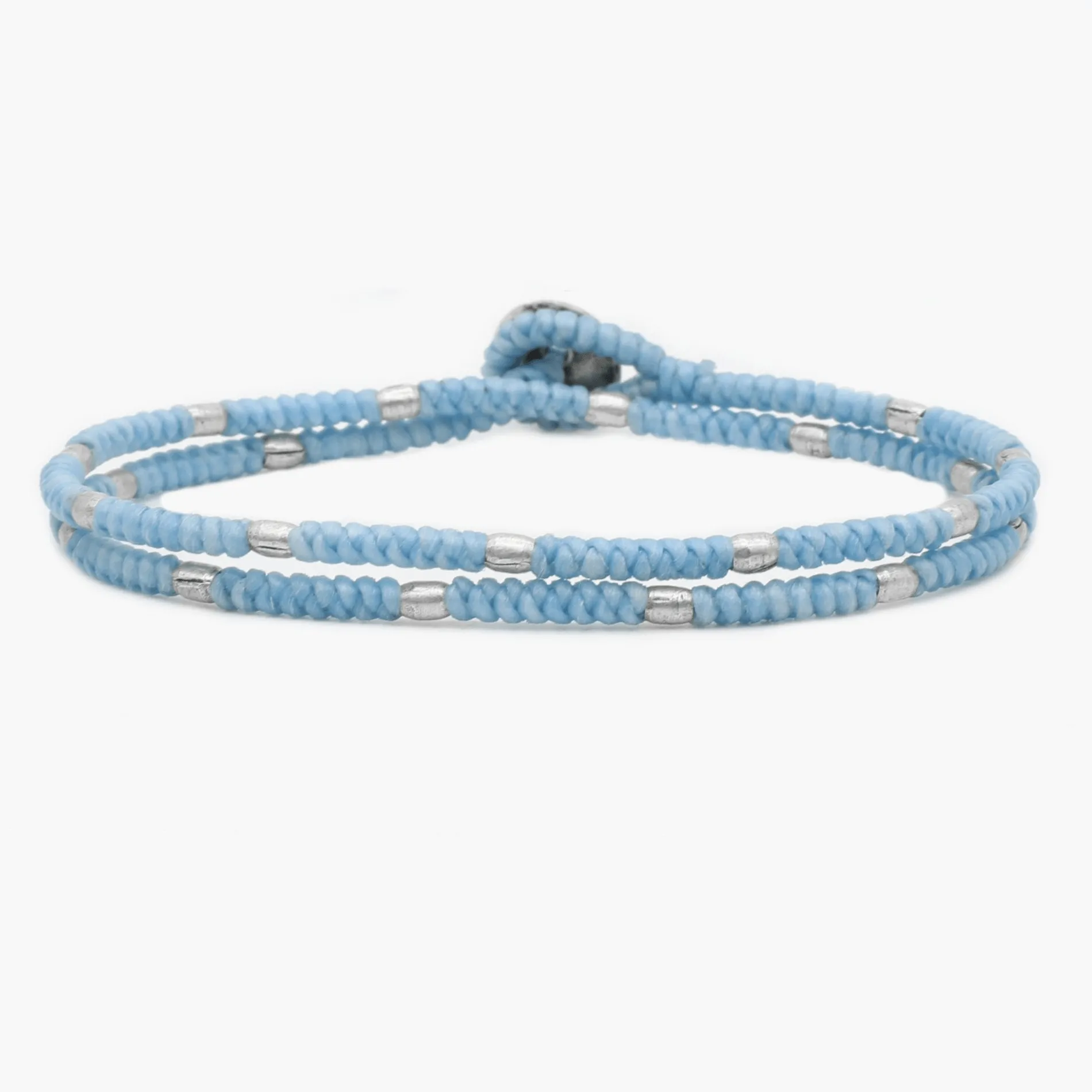 3mm "Jalisco" Braided Bracelet (Light Blue)