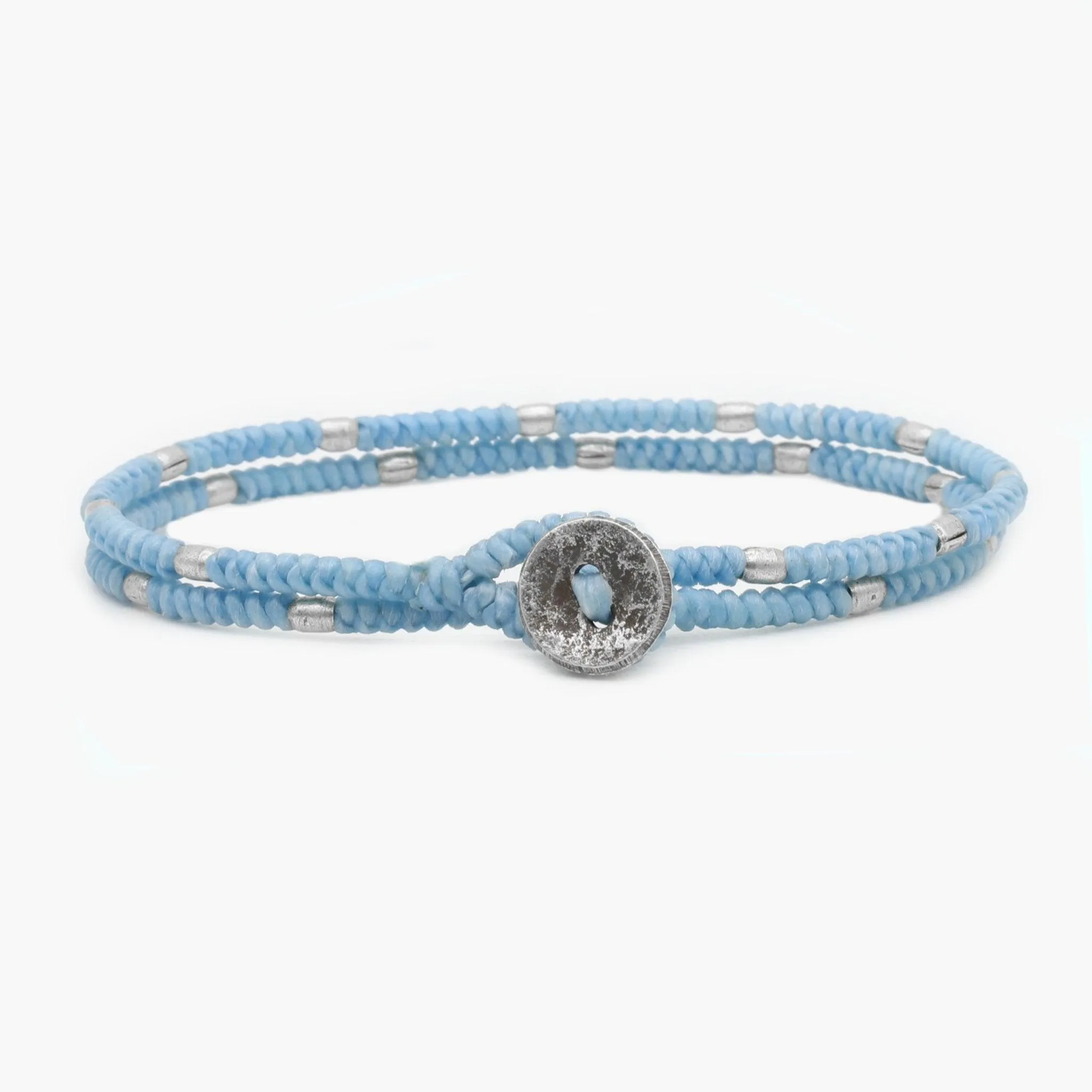 3mm "Jalisco" Braided Bracelet (Light Blue)