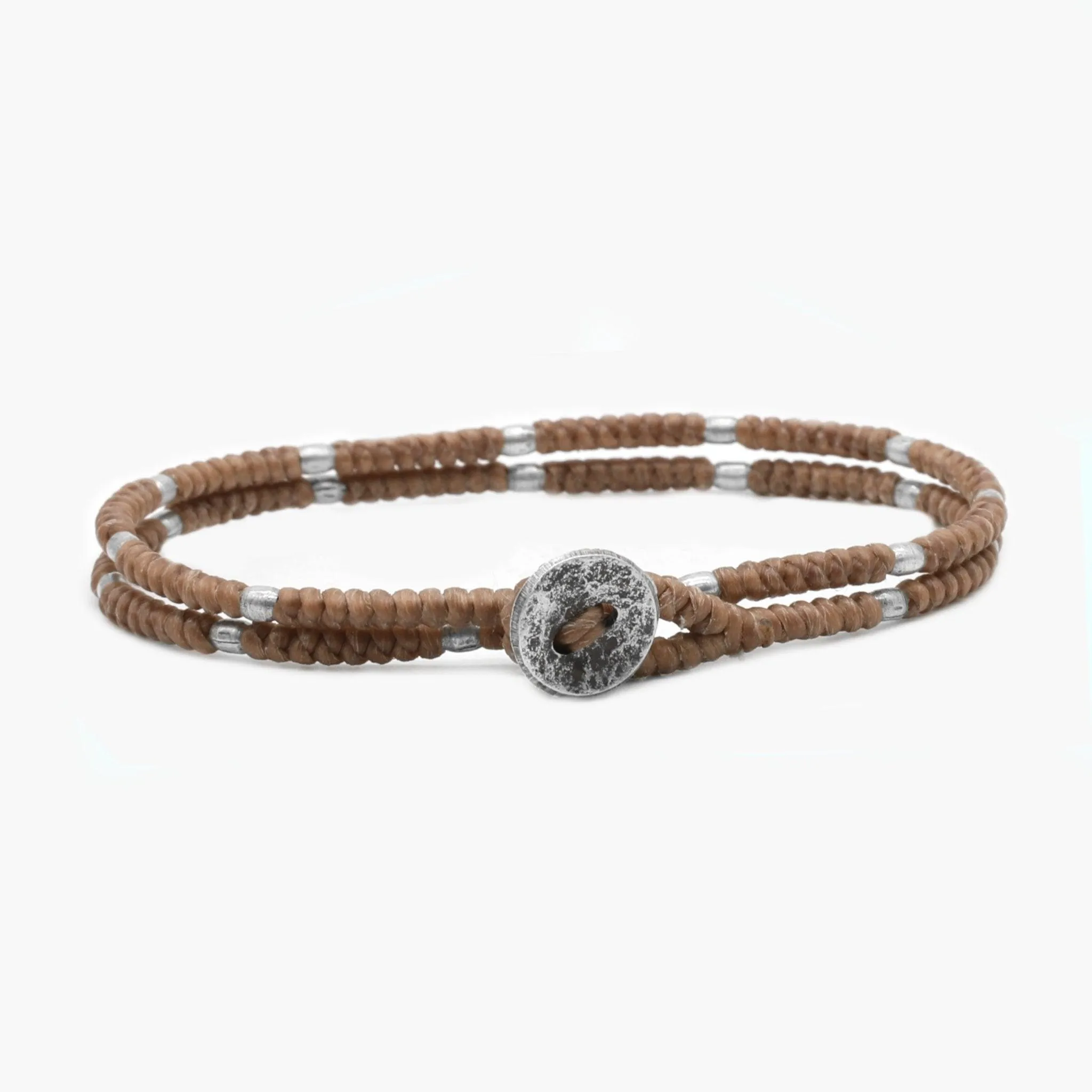 3mm "Jalisco" Braided Bracelet (Light Brown)