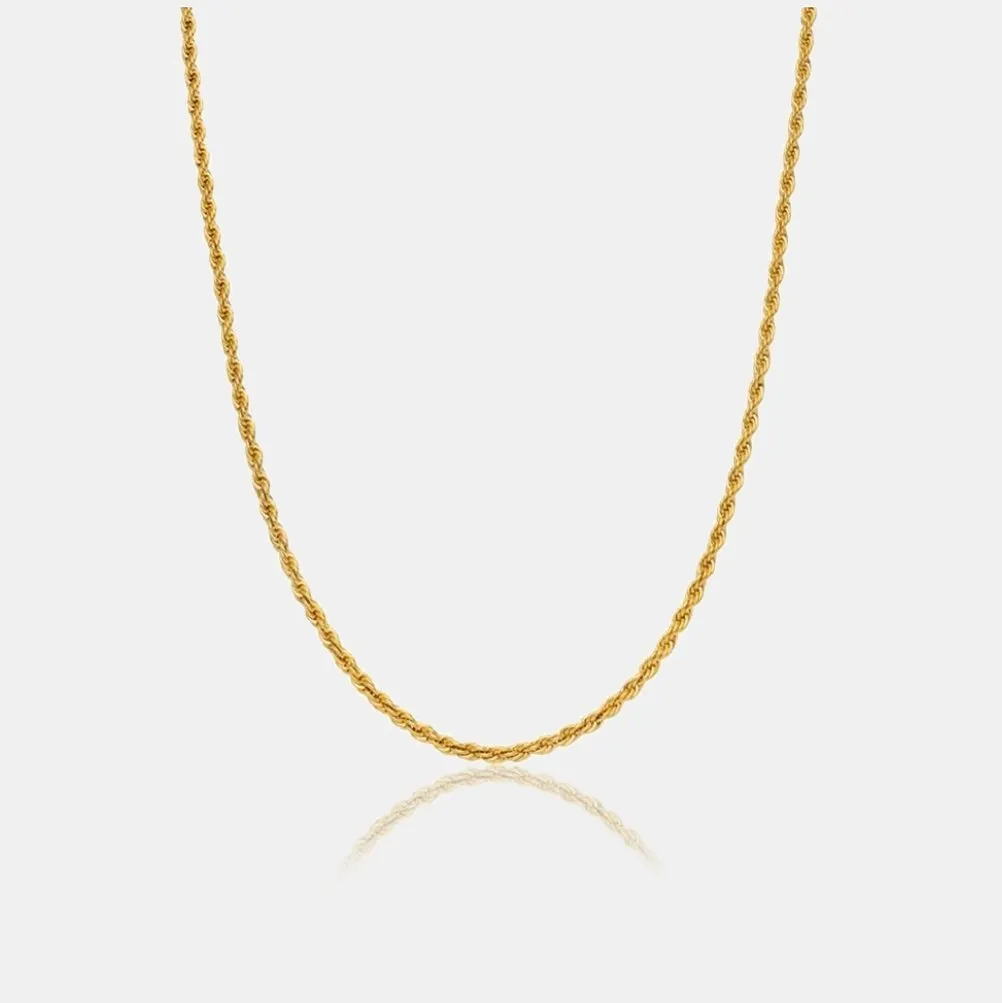 3mm Rope Chain - Gold