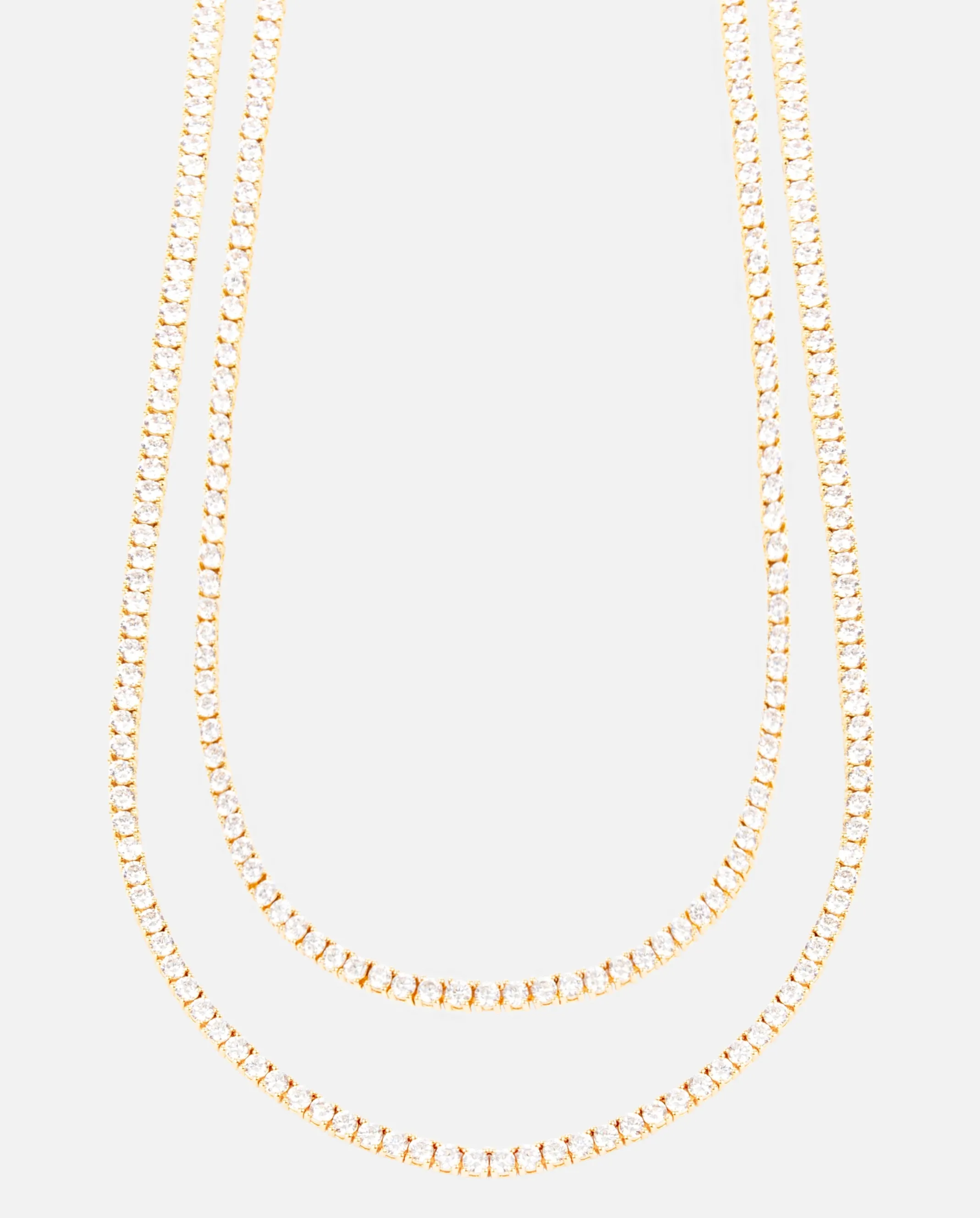 3mm Tennis Chain Bundle - Gold