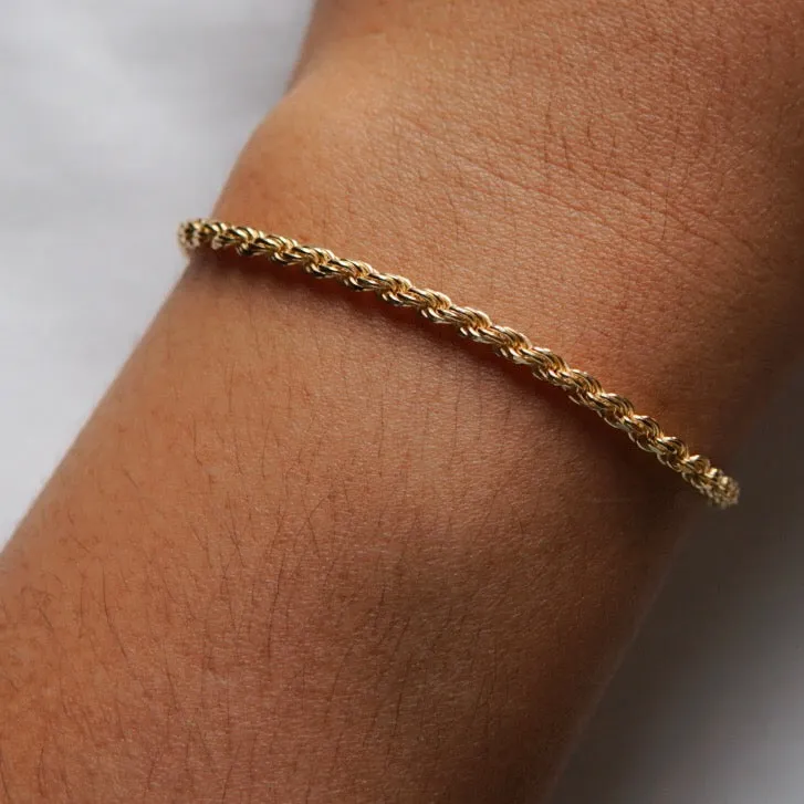 3mm Thick Rope Chain Bracelet