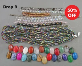 50% OFF!  Gemstone & Glass Beads - Drop 9