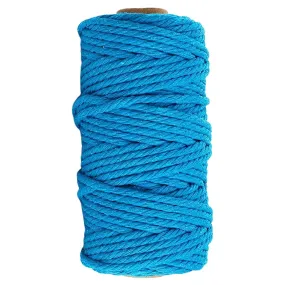 50M Aqua Blue Cotton Cord for Crafting & Home Decor