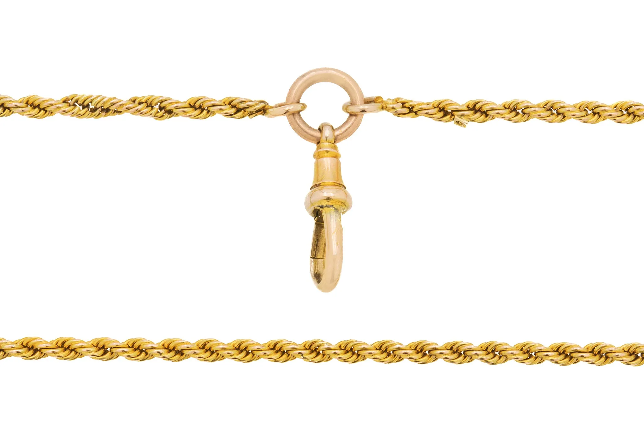 58.5" Victorian 9ct Gold Longuard Rope Chain, 26g