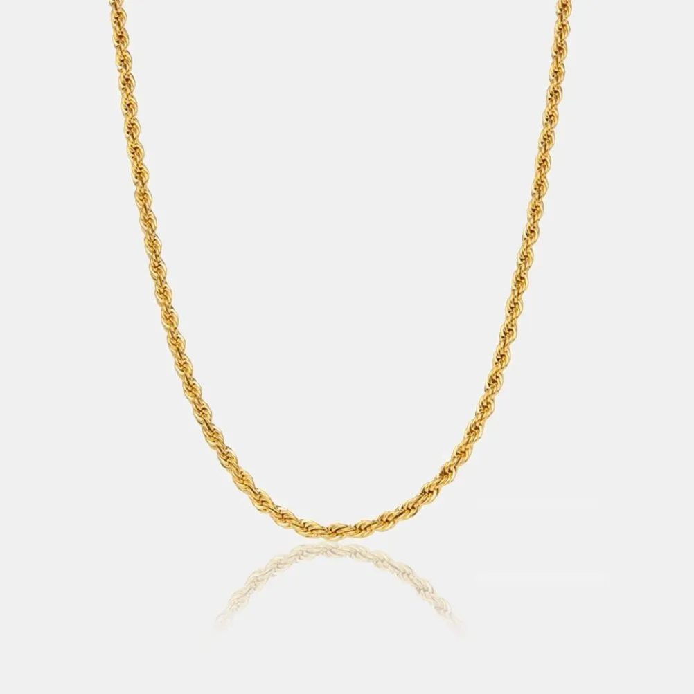 5MM Rope Chain - Gold