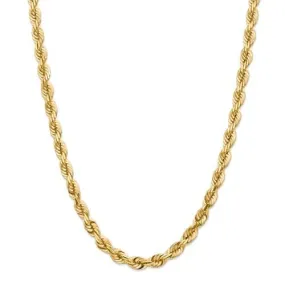 7.00mm Gold Rope Chain Necklace