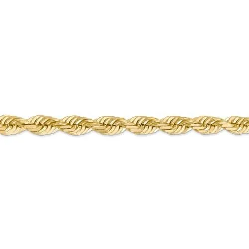 7.00mm Gold Rope Chain Necklace