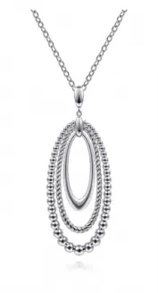 925 Sterling Silver Bujukan and Rope Circle Pendant Necklace