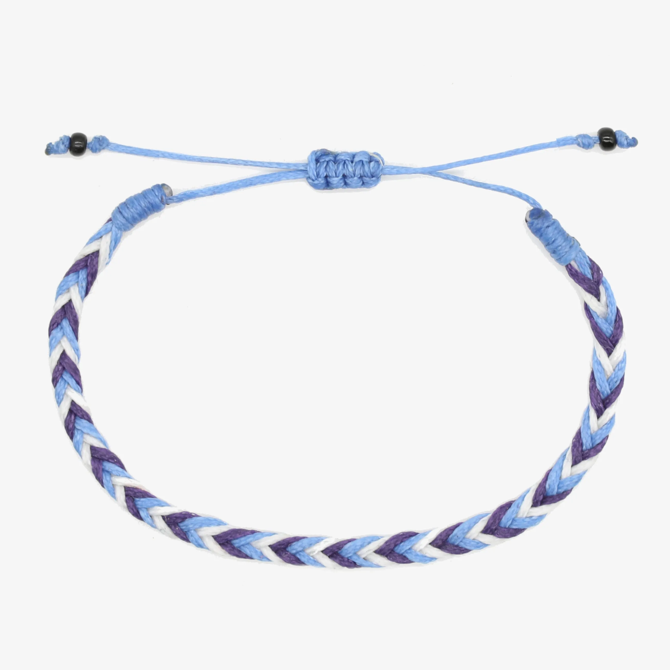 Adjustable Mini Braided Bracelet (Shade of Blue)