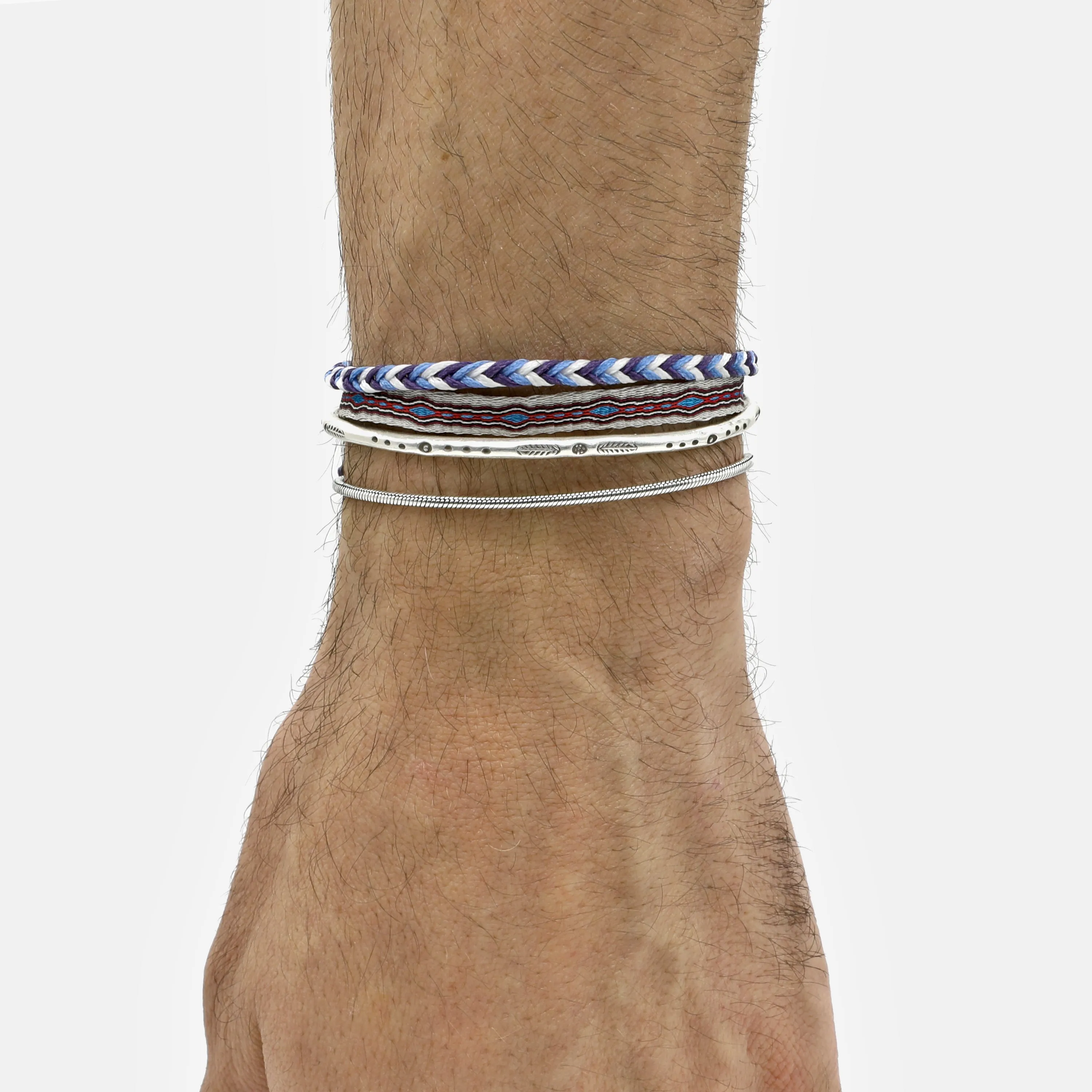 Adjustable Mini Braided Bracelet (Shade of Blue)