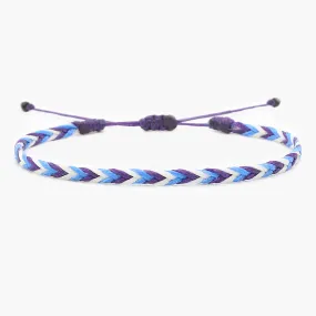 Adjustable Mini Braided Bracelet (Shade of Blue)